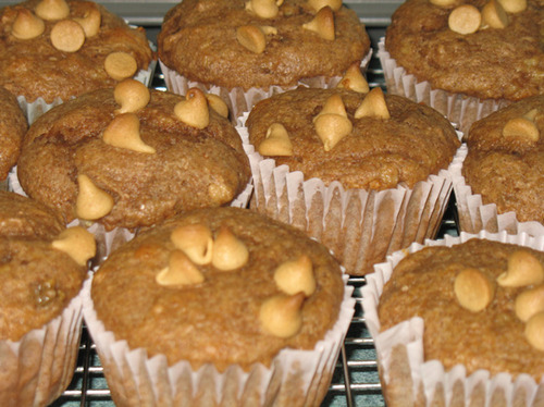 Banana Muffins With Peanut Butter Chips in BC