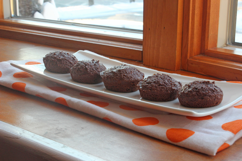 mini chocolate doughnut muffins