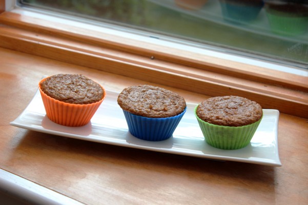Cinnamon Oat Muffins in Silicone Baking Cups