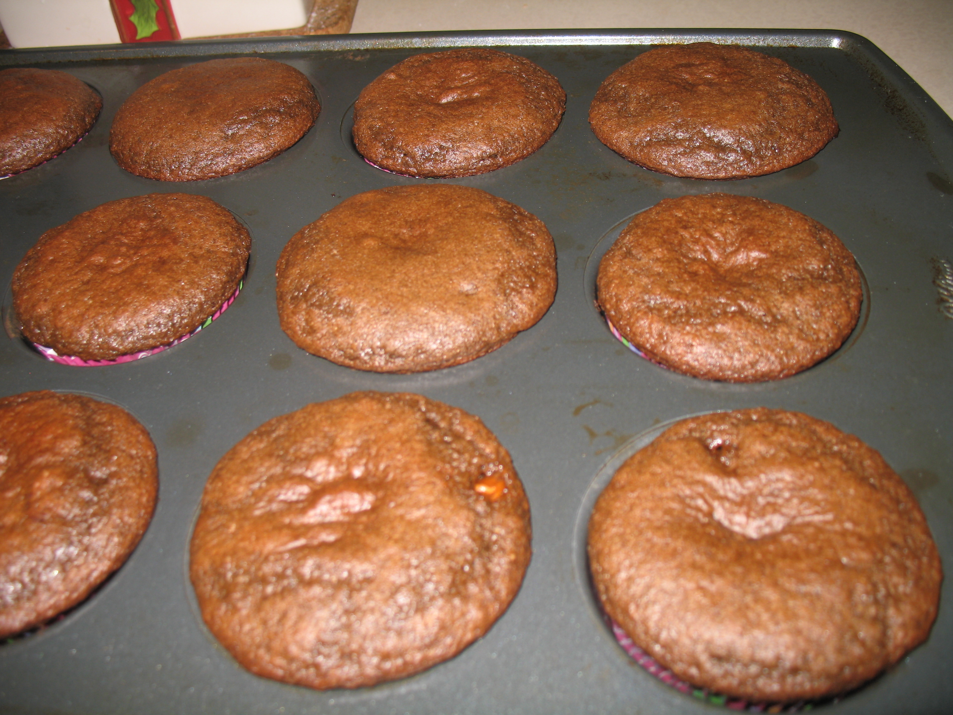 muffins in tray
