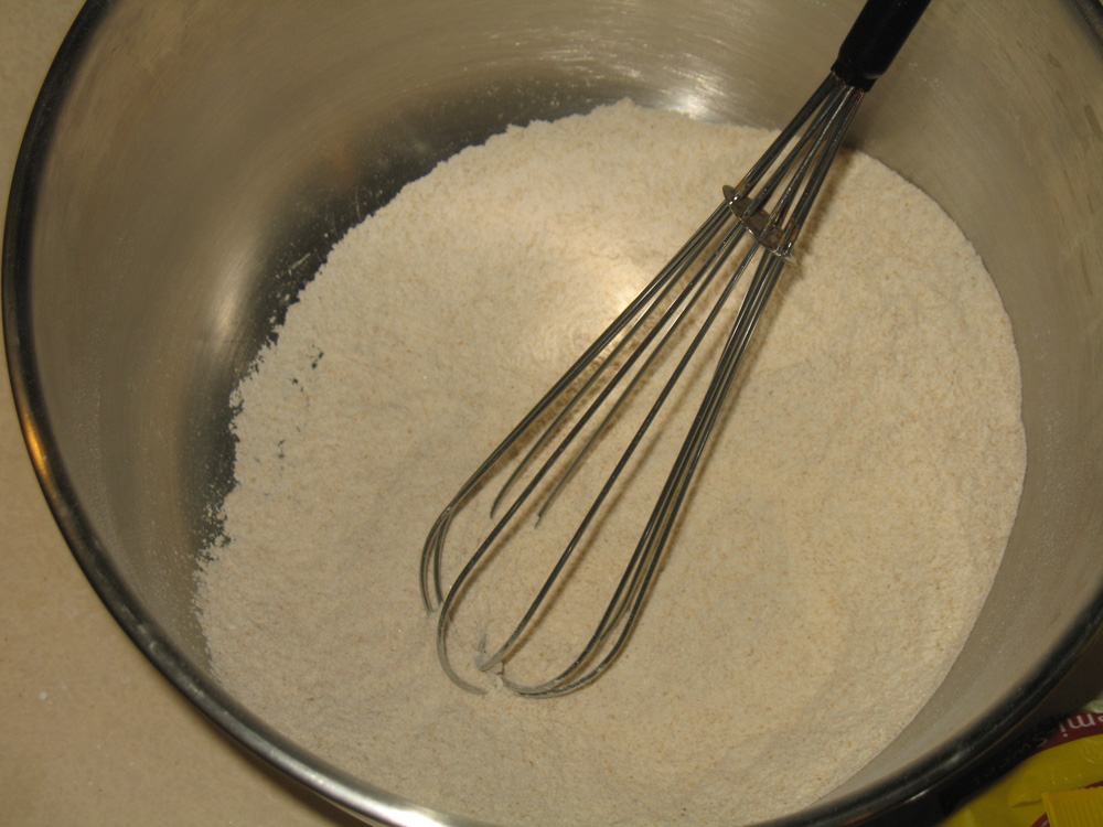 dry ingredients with whisk