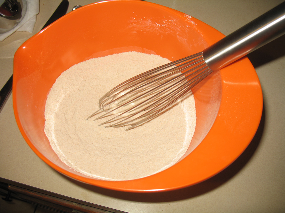 dry ingredients with whisk
