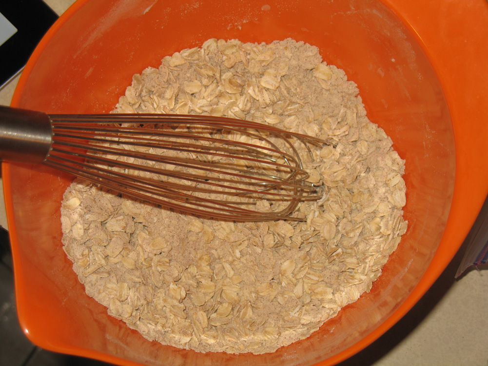 oats and flour mixture