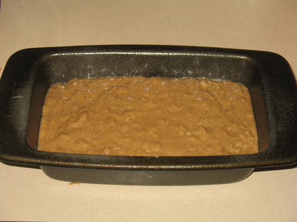 batter in loaf pan