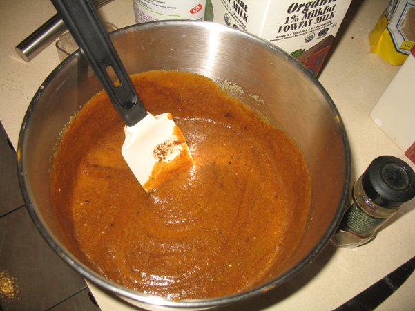 pumpkin with spices melted
