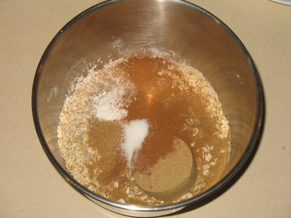 dry ingredients with extra cinnamon