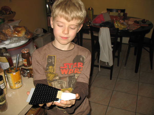 Nathaniel with Lego