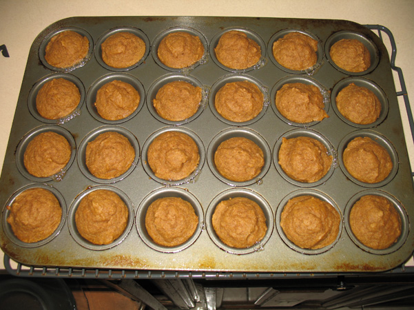 mini muffins in pan