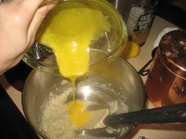 pouring yolks