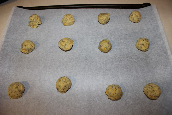 dough balls on tray