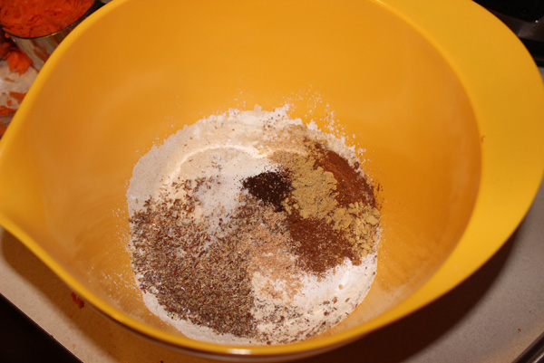 dry ingredients and spices