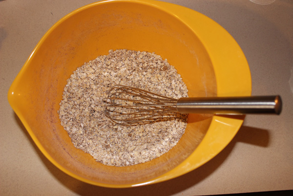 oats and stuff, whisked