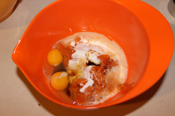 ingredients in orange bowl