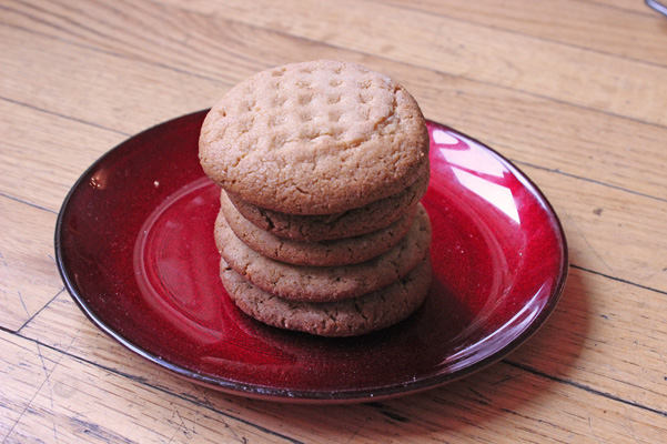 cookies on red plate