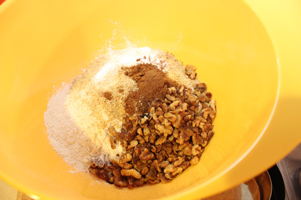 dry ingredients with nuts