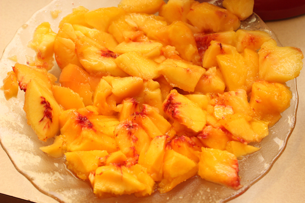 chopped peaches