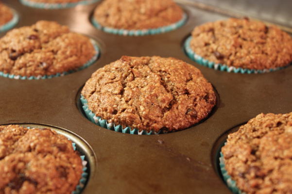 muffins, baked in tin