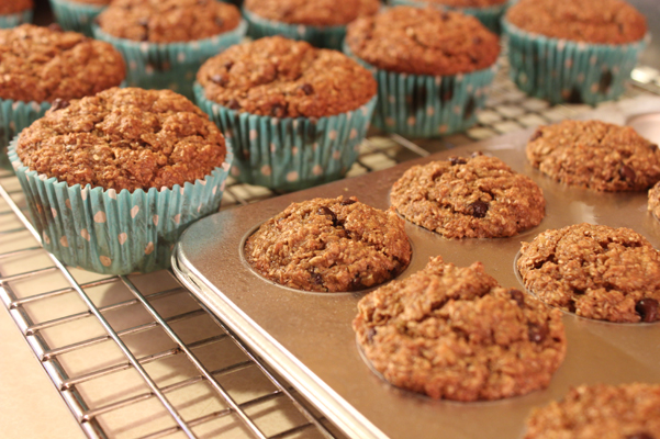 muffins, baked in tin