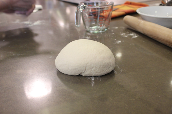 bread dough, not being touched