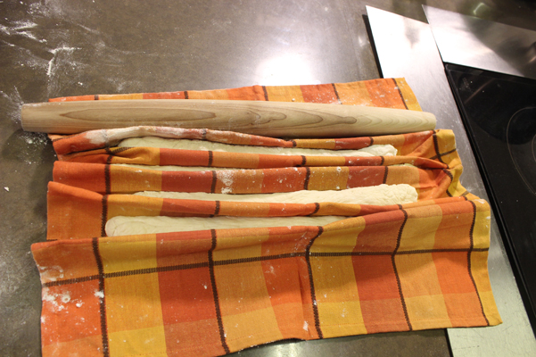 baguettes, lined up