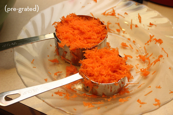 pre-grated carrots